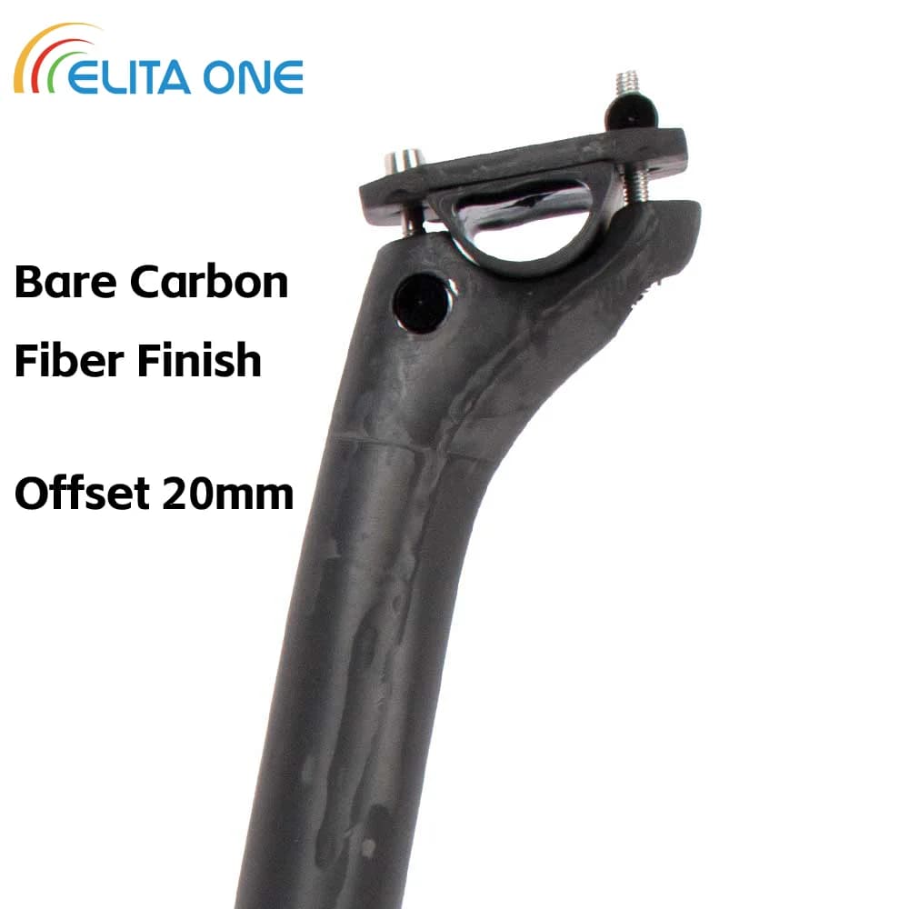 ELITAONE Offset 20mm MTB/Road Bike Seatpost 27.2/30.9/31.6mm Carbon Seat Post UD Bare Carbon