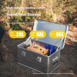 MOUNTAINHIKER 20L 30 48L 50L 80L 96L Camping Picnic Travel Aluminum Alloy Large Capacity Box Accessories Storage Bag Hiking Box