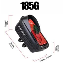 TAKEZERO A2X Large-capacity Road and Mountain Bike Touchscreen Phone Hard-shell Bag, Cycling Storage Quick-release Top Tube Bag