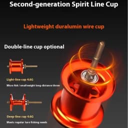 Cayden Sprite Ultra Mini Portable Water Drop Reel 2nd Gen Micro Bait Double Line Cup for Stream Fishing Sports Entertainment