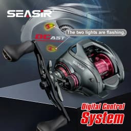 Seasir Dcast Dc Fishing Reel Digital Control Long Cast 7.3:1 7+1BB Max Drag 8.5kg Fresh Saltwater Reel Baitcasting Fishing Coil