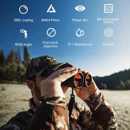 Shuntu 8x32 ED HD Binoculars Waterproof Fogproof with Magnesium Alloy Body BAK4 Prism High Power Telescope Bird Watching Hunting