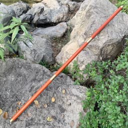 Martial Arts Wood Stick Kung Fu Training Stick Wu Shu Equipment Rose Wood Chicken Wing Wood Copper Cap 3 Part Combination