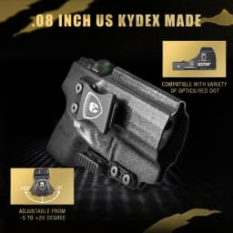 Sig P320 M18,IWB Kydex Holster with Claw,Optic Cut:Sig Sauer P320 Compact M18,Inside Waistband Carry,Adj,Right hand