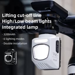 Bright 1200LM Cut Off Line Road Bicycle Hoisting Light Waterproof Type-C Fast Charging MTB Headlight 6 Modes Night Cycling Light