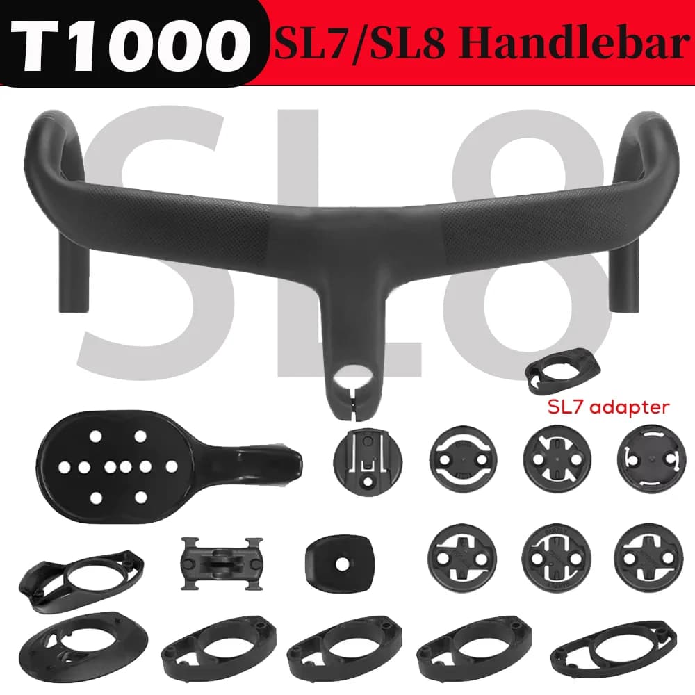 T1000 Suitable for Tarmac Sl7/Sl8 Frame Full Carbon Road Cycling Handlebar Internal Road Integrated Handlebar Include SL7 Adapte