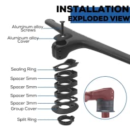 T1000 Suitable for Tarmac Sl7/Sl8 Frame Full Carbon Road Cycling Handlebar Internal Road Integrated Handlebar Include SL7 Adapte