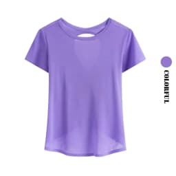 DRUR Gym Tops Women Lightweight Sweatshirt Summer Short Sleeve Quick Dry Fitness Running Tshirt Back Cross Hollow Yoga Wear New