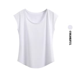 DRUR Summer Yoga Vest Women Lightweight Breathable Loose Workout Shirts Quick Dry Running Tee Fitness Sportswear Gym Clothing