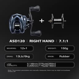 SOLOKING ASHMOON Alloy Baitcasting Reel Ultralight BFS Long Casting Reel 6.3/7.1/8.1 Gear Ratio 6KG Drag Power Fishing Reel