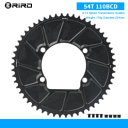 RIRO Road Bike Chainring for Shimano 105 R7000/8000/9100 110BCD bicycle chainring 46T 48T 50T 52T 54T 56T 58T Road Bicycle Crown