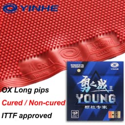 YINHE Young Fight II Long Pips Table Tennis Rubber OX Medium Pips Cured Non-cured Ping Pong Rubber Weird Anti-Loop ITTF Approved