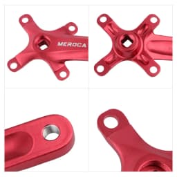 MEROCA Square taper crankset 104bcd Chainring 170mm MTB bicycle Square crank with 104 bcd Round narrow wide chainring