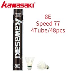 Professional Goose Feather Badminton Shuttlecocks Kawasaki 8E / 10E for Training High Stability Indoor Sports Badminton Ball