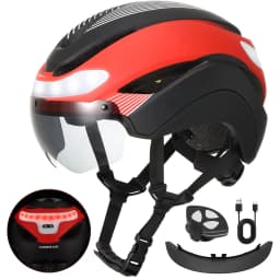 Eastinear Road Bicycle Helmet Led Lights With Magnetic Googles & Sun Visor Ride Racing Ultralight Adult Road Bike Helmet 400g