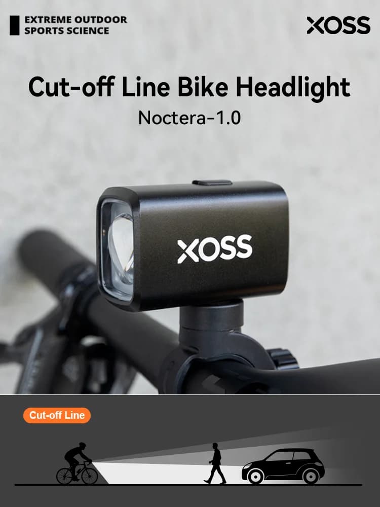 XOSS Noctera-1.0 Bike Headlight Cutoff Line 1000 Lm Waterproof Rechargeable Ultra Bright Bicycle Front Lamp MTB Flashlight
