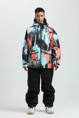 2025 GSOU SNOW Men's Skiing Outfit Winter Outdoor Sports Double Board Warm Breathable Waterproof Windproof Snowboard Set