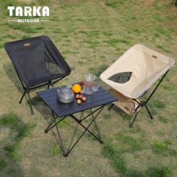 TARKA 2Pcs Folding Chairs for Camping Outdoor Portable Lightweight Foldable Chair Set for Beach Garden Balcony Backyard,