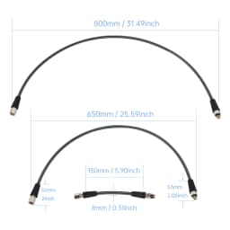 DIDEEP Diving Carbon Fiber Braided High Pressure Tube, Scuba Diving Residual Pressure Hose, Can Be Connected to Pressure Sensor