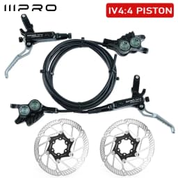 IIIPRO IV4 Bicycle Hydraulic Brakes Set 4 Piston Bike Hydraulic Disc Brake Set 160mm Road MTB Oil Pressure Brake Disc
