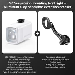 ROCKBROS 1000LM Bicycle Front Hanging Light Bike Headlight Cut-off Line Intelligent Power Display Screen High Brightness Light