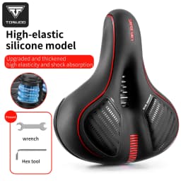 TOSUOD Bicycle Saddle Thicken PU Soft Racing Breathable Rainproof Seat for MTB Road Bike Ergonomic Comfortable Cushion