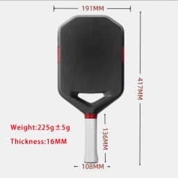 Professional Pickleball Paddle with Inspired Design EPP+EVA Core 3K Carbon Fiber Face 16mm Suitable for Expert Players