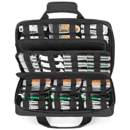 Tactical Knife Storage Bag Knives Display Bag 74+ Pocket Knife Organizer Soft Storage Case with 3 Different Size Slots