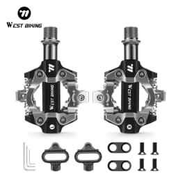 WEST BIKING 3 Bearing Bicycle Lock Pedal Waterproof Aluminum Alloy Clipless Bike Pedals SPD System Professional Cycling Pedal