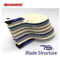 Original SANWEI 75 Series Table Tennis Blade 5 Wood + 2 Fiber Racket 5+2 Ping Pong Paddles Pingpong Bat