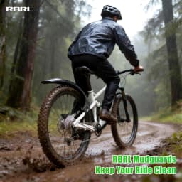 RBRL Bicycle Rear Fender Mudguard for 27.5 28 29 inch MTB Extended Widen Full Coverage E-Bike Mudguard with Quick Release Velcro