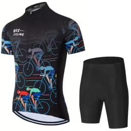 2026 Summer Cycling Jersey Set Men Fluorescent Color MTB Short Sleeve Cycling Clothing Mountain Bike Wear Ropa Ciclismo Uniform