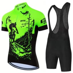2026 Summer Cycling Jersey Set Men Fluorescent Color MTB Short Sleeve Cycling Clothing Mountain Bike Wear Ropa Ciclismo Uniform