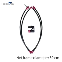 HEIGHTEN Folding Landing Net Head with Balance, Aviation Aluminum Quick Assembly Net Frame with Net Bag