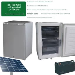 DC Compressor RV Refrigerator 12V/24V/48V, Solar Battery Powered Fridge Freezer Special for Camper Yacht Caravan Off-Grid Travel