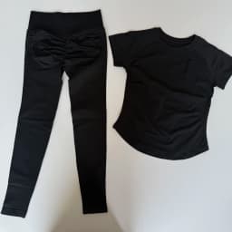 2 Pcs Sports Gym Sets Short Sleeve Seamless Yoga Clothing Fitness Set Women Workout Running Sports Pants Leggings Suit