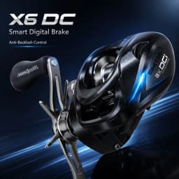 HASIDA X6 DC Baitcasting Reel with IDC Digital Brake System Anti-Backlash Casting Reel Carbon Frame Lightweight Fishing Reel