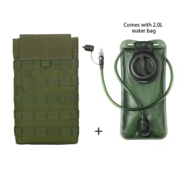 MOLLE Expansion System Accessories Water Bag Pack+2.0L Soft Water Bag Set Large Diameter Rotary Cap Bite Drinking Pipe
