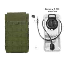 MOLLE Expansion System Accessories Water Bag Pack+2.0L Soft Water Bag Set Large Diameter Rotary Cap Bite Drinking Pipe