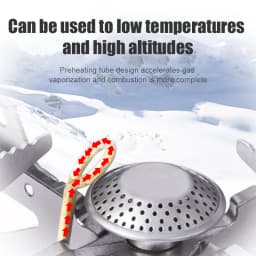 BRS-32 Foldable Camping Stove Portable Dual Head Burner Windproof Backpacking Furnace Free Adjustable Control Gas Stove Cookware