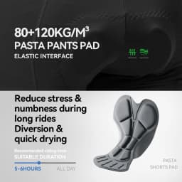 ROCKBROS Summer Cycling Bib Shorts Lightweight High Elastic Breathable Shorts Shock Absorption Sponge Cushion Pad Cycling Shorts