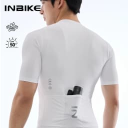 INBIKE Men's Cycling Jersey Short Sleeves Summer Quick Drying Breathable Cycling Sports Shirt With 3 Rear Pockets Biking Tops