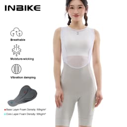 INBIKE Summer Women Cycling Bib Shorts Breathable 3D Padded MTB Bicycle Shorts with Shoulder Straps Bike Biking Bib Shorts Pants