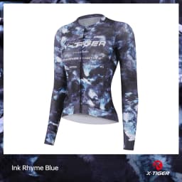 X-TIGER Women's Long Sleeves Cycling Jersey Slim Fit Breathable Quick-drying Cycling Jersey Mtb Road Bike Pro Cycling Jersey
