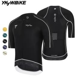 YKYWBIKE 2026 Men Summer Cycling Jersey 3D Cutting Anti-sweat Lightweight Quick Dry Road Bike Riding Tops Breathable Anti-slip