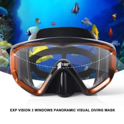 Adult Panoramic Diving Mask, High-Definition Glass LensDiving Mask , Silicone Leak-Proof Snorkel Mask