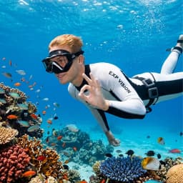Adult Panoramic Diving Mask, High-Definition Glass LensDiving Mask , Silicone Leak-Proof Snorkel Mask