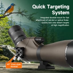 Svbony SV29 Telescope 25-75x80mm FMC Removable 1.25" Eyepiece Dovetail Slot Spotting Scope for Birdwatching Moon-viewing Camping