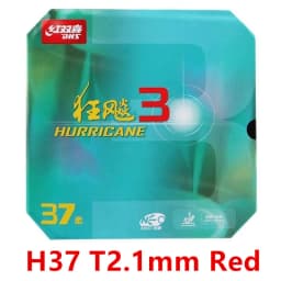1 Pcs DHS Hurricane 3 NEO 37 Degrees Soft Table Tennis Rubber DHS Hurricane 3 37° Neo Soft Provincial Ping Pong Sponge