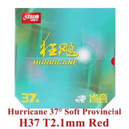 1 Pcs DHS Hurricane 3 NEO 37 Degrees Soft Table Tennis Rubber DHS Hurricane 3 37° Neo Soft Provincial Ping Pong Sponge